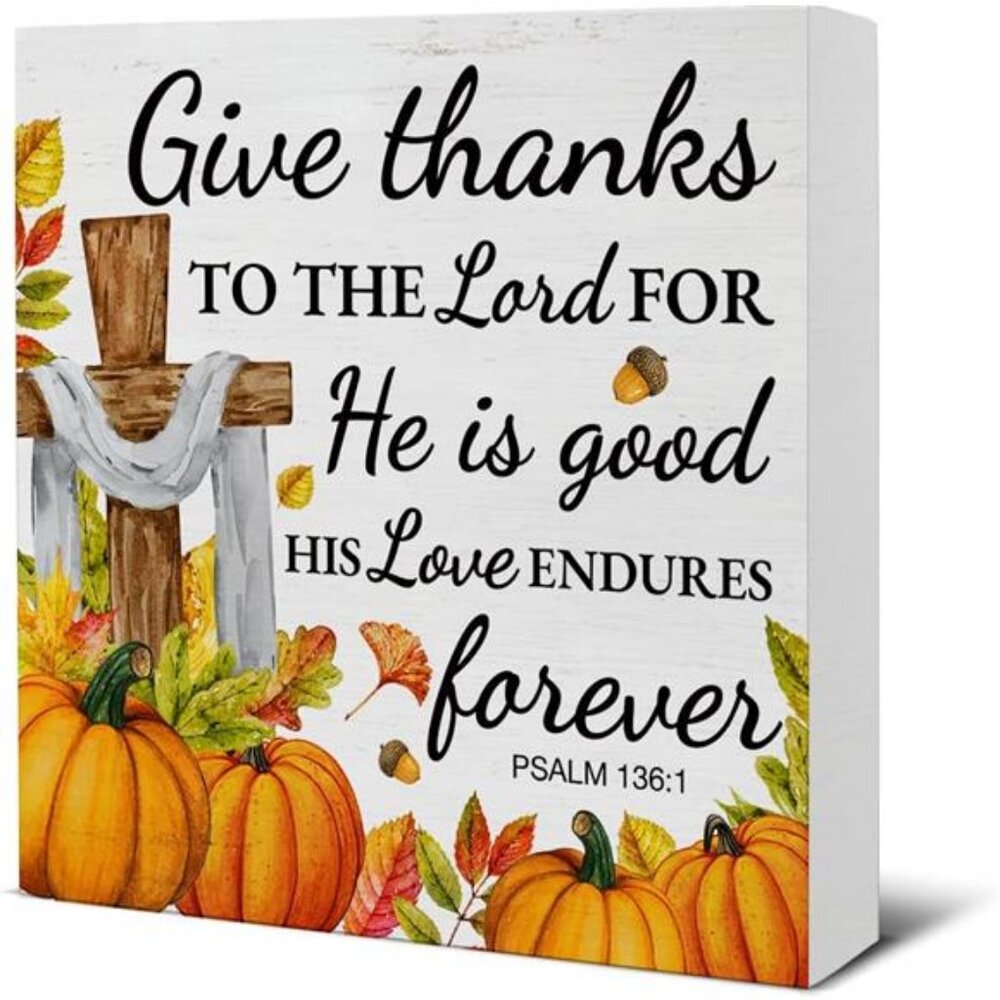 Thanksgiving Decorations Thanksgiving Home Decor Give Thanks to The Lord Wooden